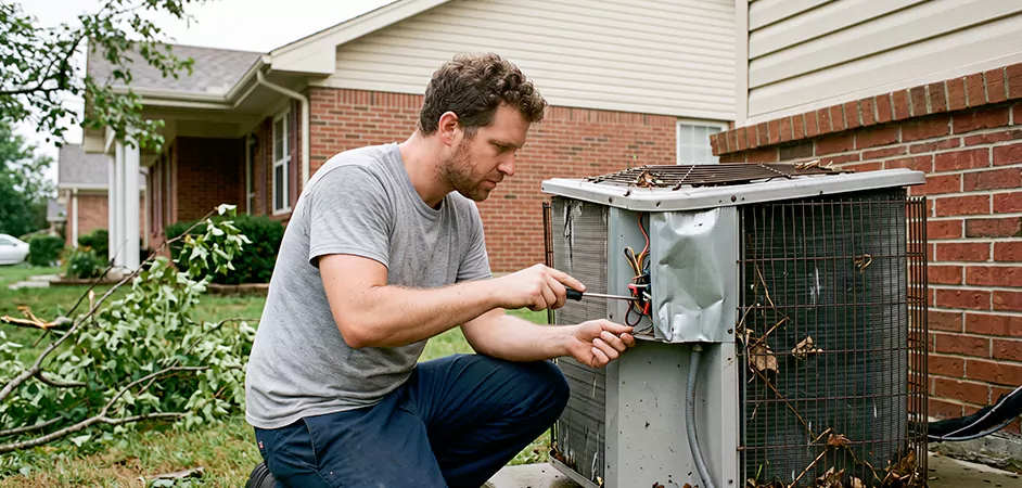 Storm Damage HVAC Restoration in Cumberland